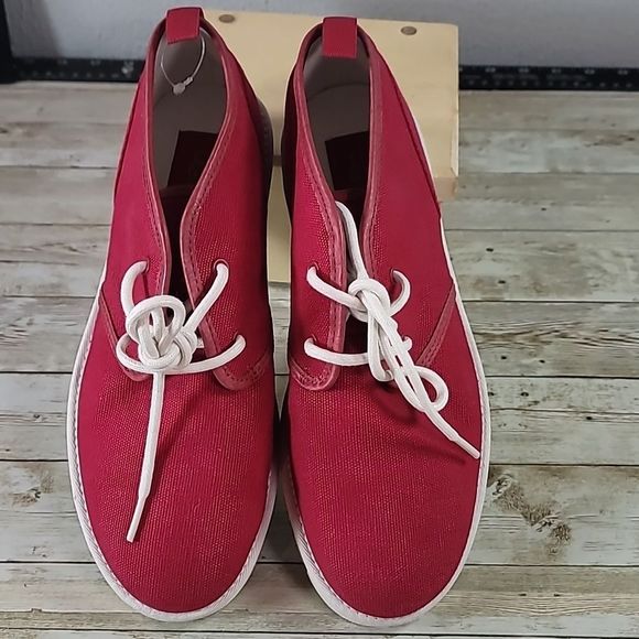 NEW UGG Men's Red Maksim Canvas Lace Up Chukka Boots Shoes‎ Size 8 1019023 - Picture 5 of 7